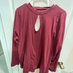 Keyhole cutout shirt